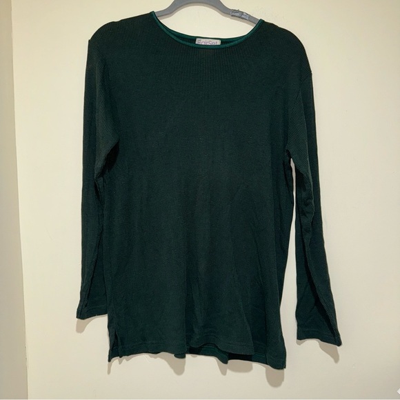 Women’s Vintage Fair Set Brand Dark Green Basic Casual Long Sleeve Shirt Size: M - Picture 4 of 15